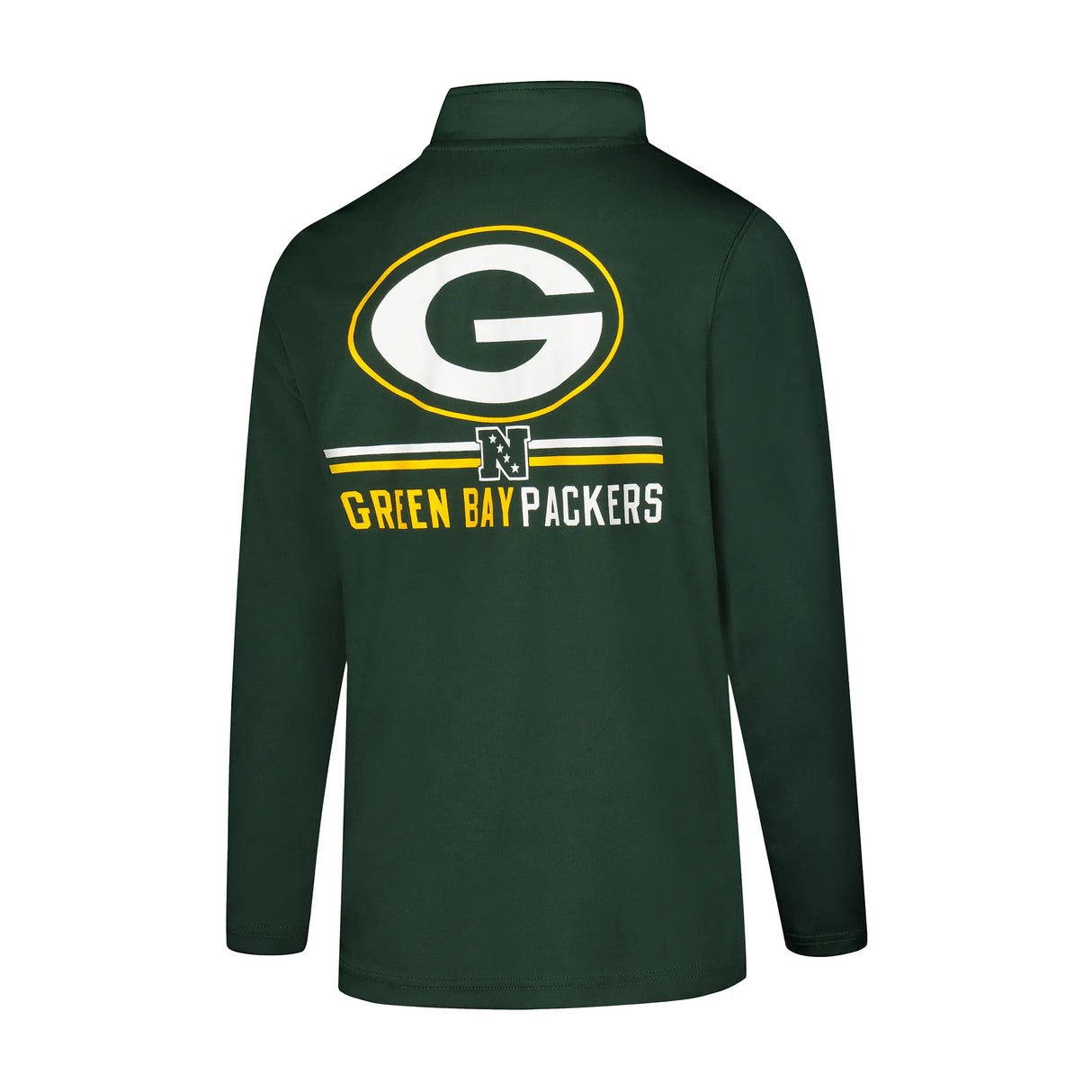 Ultra Game Youth NFL Official Super Soft Quarter Zip Long Sleeve T-Shirt | Green Bay Packers