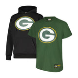 Ultra Game Youth NFL Official Super Soft T-Shirt & Hoodie Sweatshirt Set (Sizes 8 to 18-20)