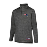 Ultra Game Youth NFL Official Super Soft Quarter Zip Long Sleeve T-Shirt | New England Patriots