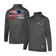 Ultra Game Youth NFL Official Super Soft Quarter Zip Long Sleeve T-Shirt | New England Patriots