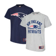 Ultra Game Youth NFL Official Super Soft 2 Pack T-Shirt Set | New England Patriots