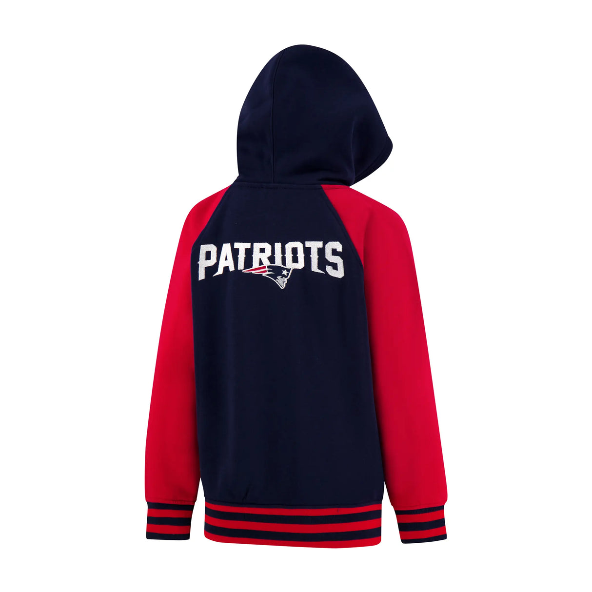 Ultra Game Youth NFL Official Super Soft Full Zip Varsity Hoodie Sweatshirt | New England Patriots