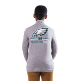 Ultra Game Youth NFL Official Super Soft Quarter Zip Long Sleeve T-Shirt | Philadelphia Eagles