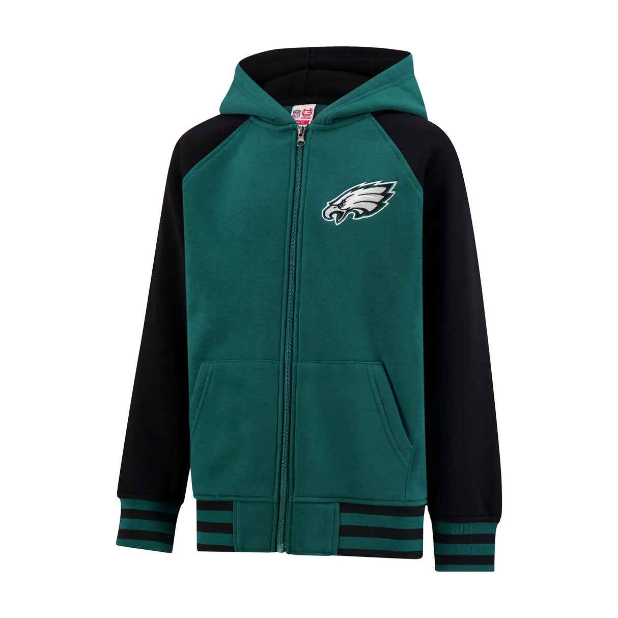 Ultra Game Youth NFL Official Super Soft Full Zip Varsity Hoodie Sweatshirt | Philadelphia Eagles