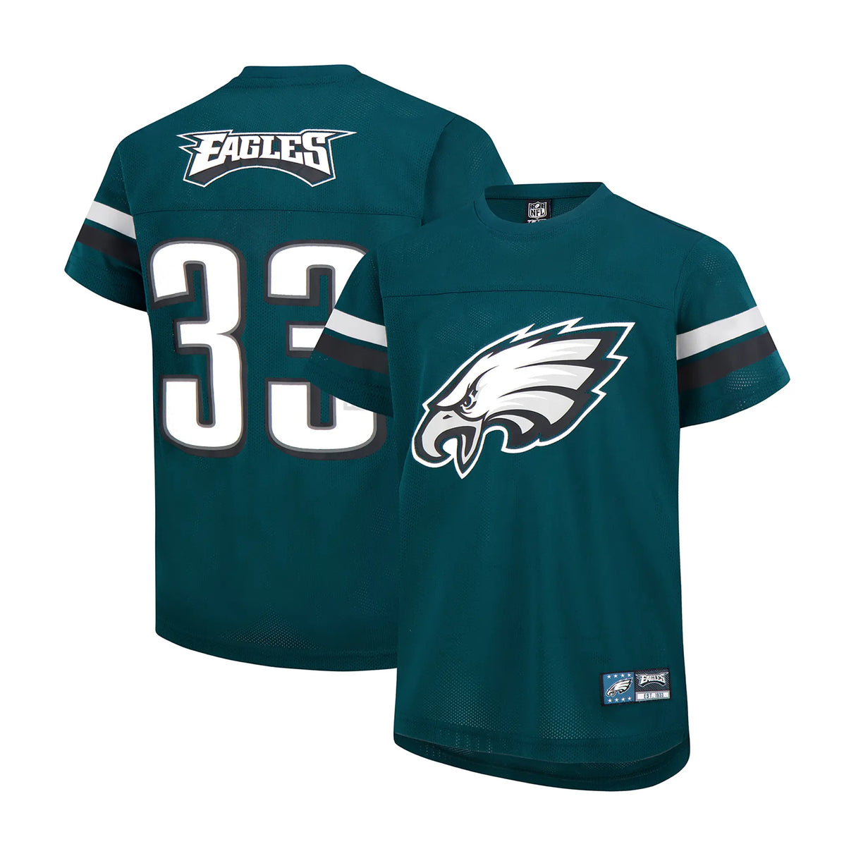 Ultra Game Youth NFL Official Super Soft Mesh Jersey T-Shirt | Philadelphia Eagles