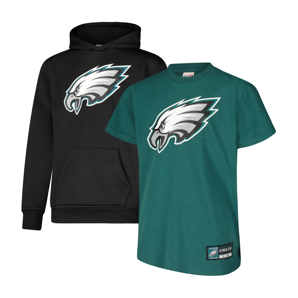 Ultra Game Youth NFL Official Super Soft T-Shirt & Hoodie Sweatshirt Set (Sizes 8 to 18-20)