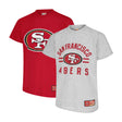 Ultra Game Youth NFL Official Super Soft 2 Pack T-Shirt Set | San Francisco 49ers