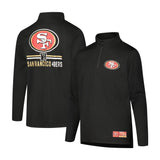 Ultra Game Youth NFL Official Super Soft Quarter Zip Long Sleeve T-Shirt | San Francisco 49ers