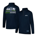 Ultra Game Youth NFL Official Super Soft Quarter Zip Long Sleeve T-Shirt