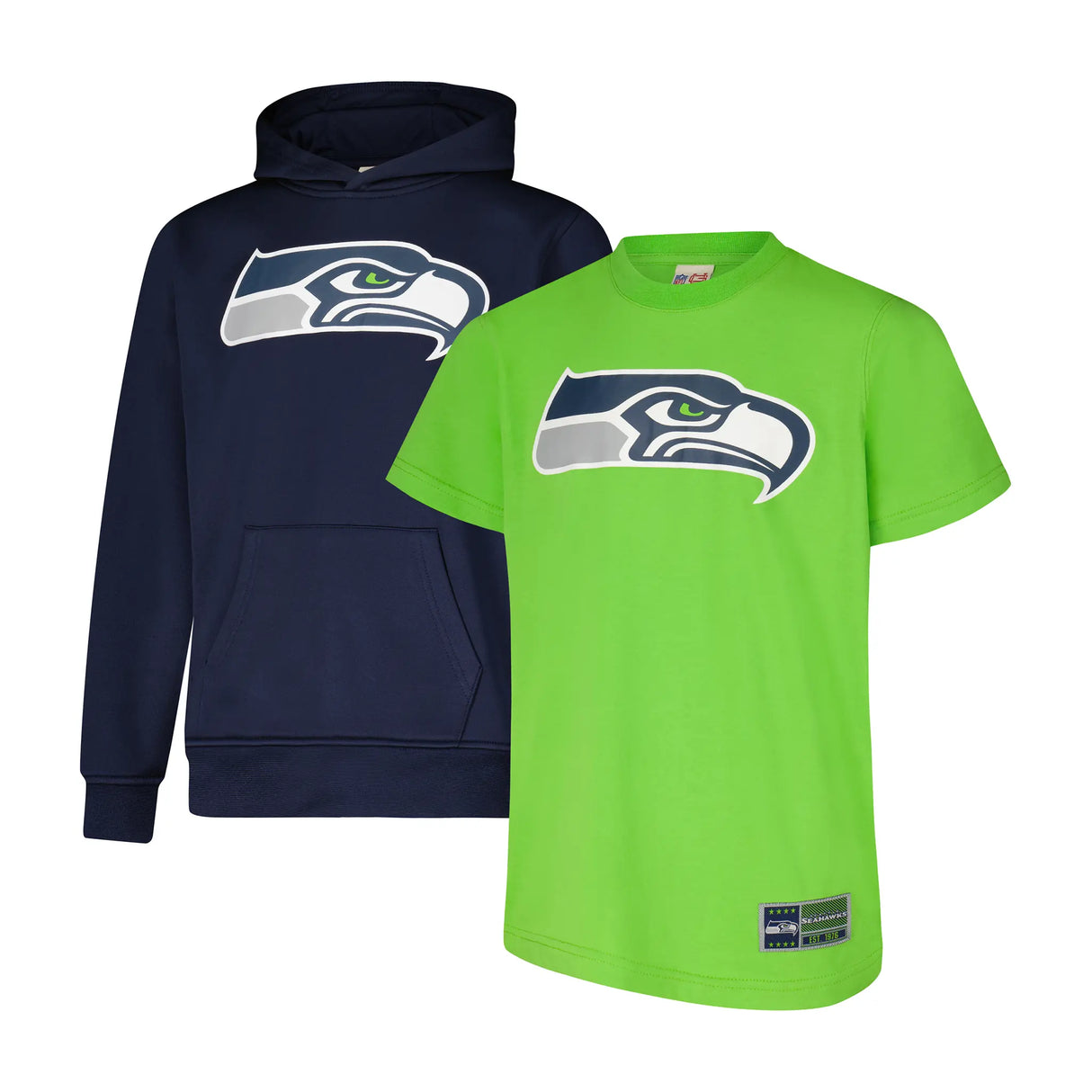 Ultra Game Youth NFL Official Super Soft T-Shirt & Hoodie Sweatshirt Set (Sizes 8 to 18-20)