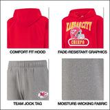 Ultra Game Youth NFL Official Super Soft Hoodie Sweatshirt & Jogger Sweatpants Set | San Francisco 49ers