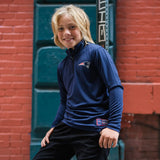Ultra Game Youth NFL Official Super Soft Quarter Zip Long Sleeve T-Shirt
