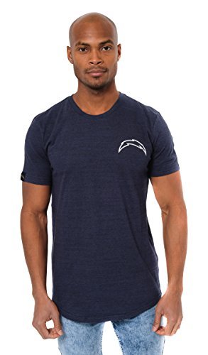 Ultra Game NFL Los Angeles Chargers Mens Active Basic Space Dye Crew Neck Tee Shirt|Los Angeles Chargers