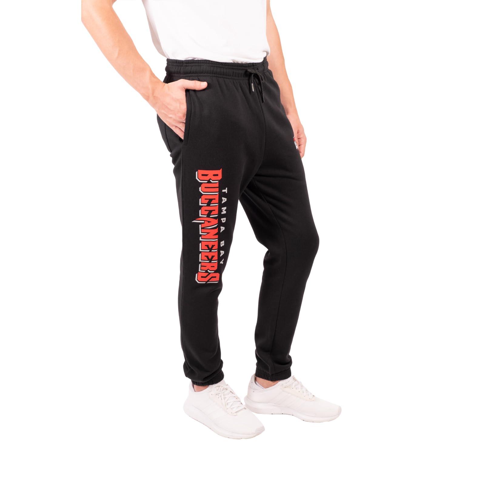 Ultra Game NFL Tampa Bay Buccaneers Mens Active Super Soft Fleece Game Day Jogger Sweatpants|Tampa Bay Buccaneers - UltraGameShop