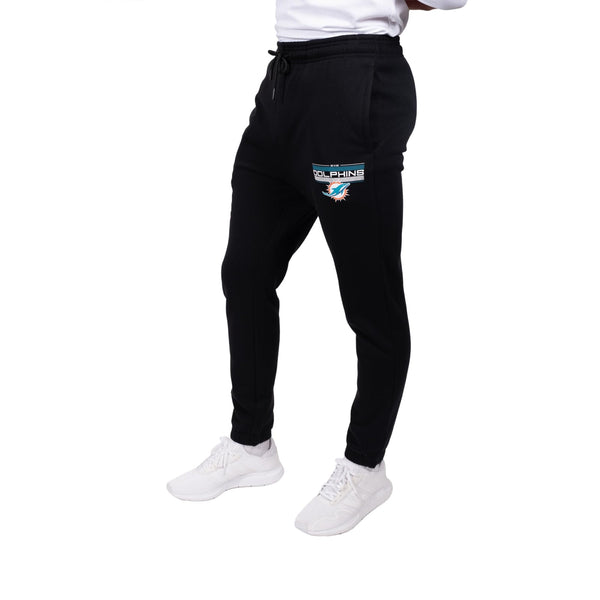 Ultra Game NFL Miami Dolphins Mens Active Super Soft Fleece Game Day Jogger Sweatpants|Miami Dolphins