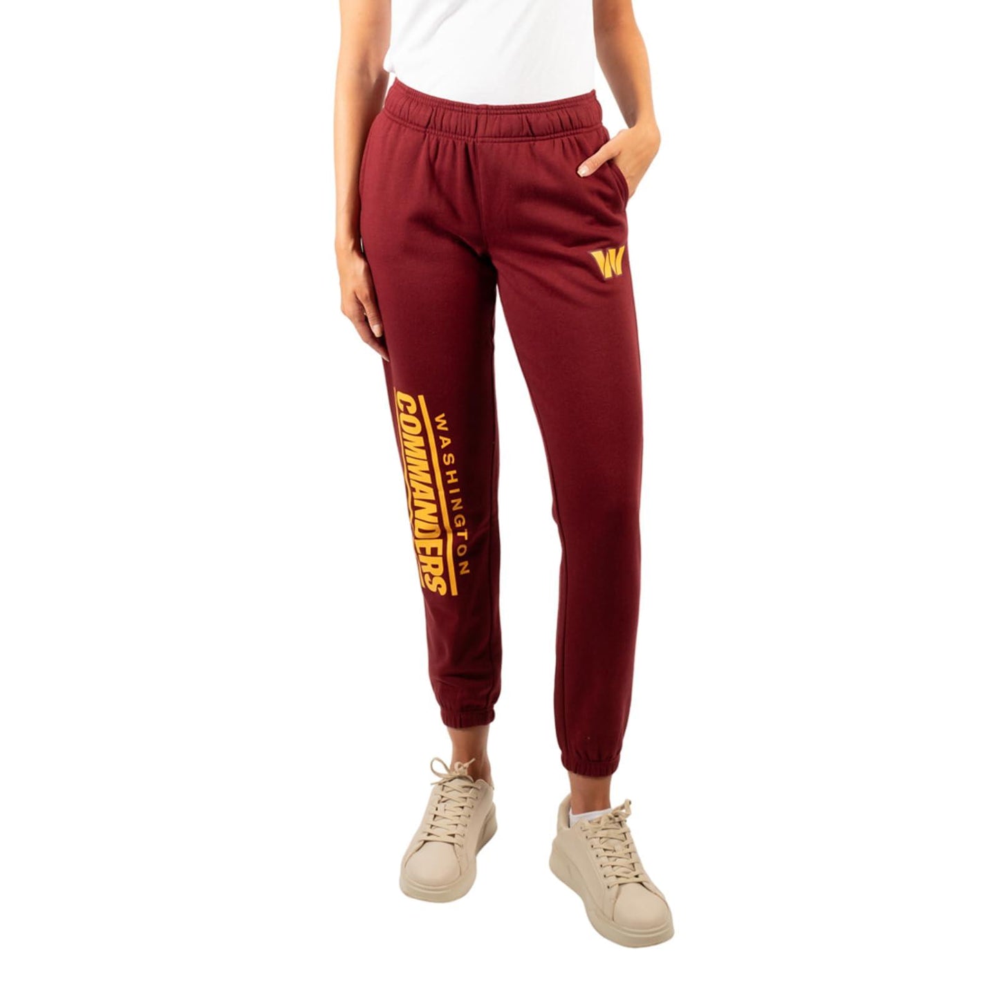 Ultra Game NFL Washington Commanders Womens Super Soft Fleece Jogger Sweatpants|Washington Commanders - UltraGameShop