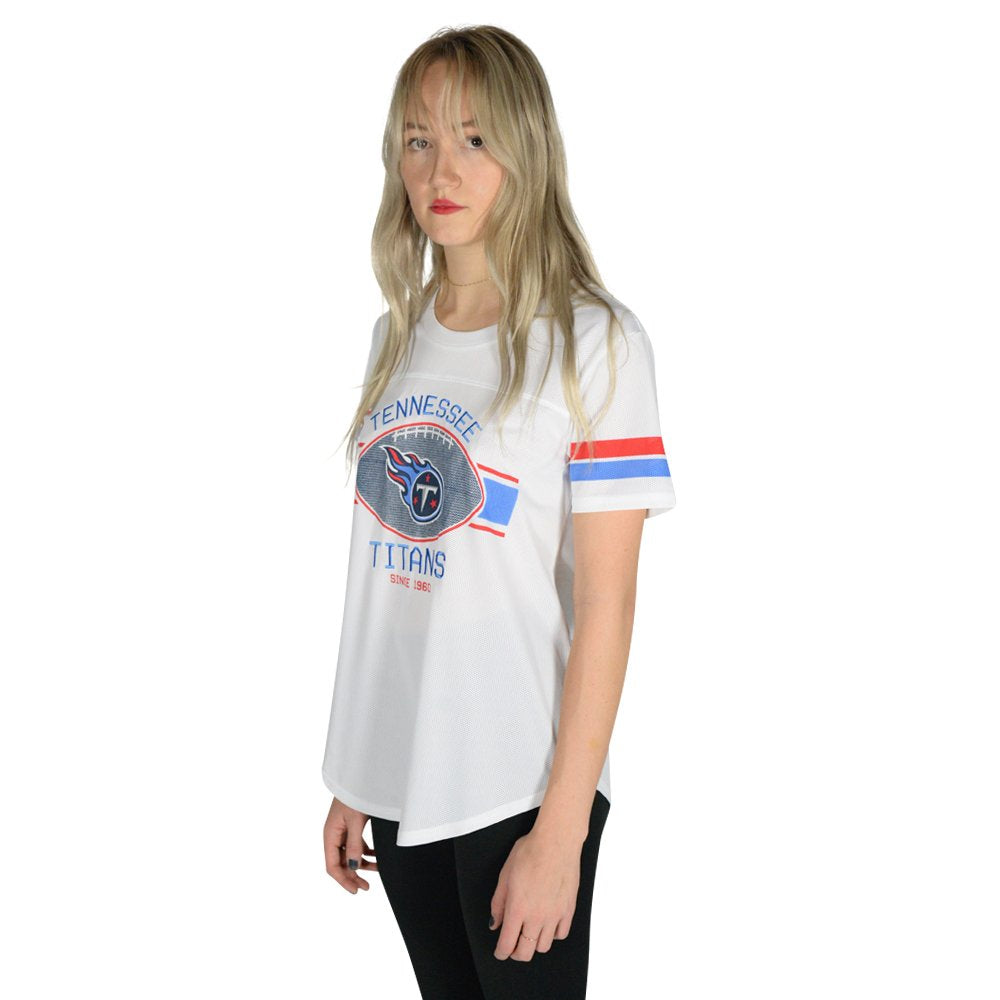 Ultra Game NFL Tennessee Titans Womens Soft Mesh Jersey Varsity Tee Shirt|Tennessee Titans - UltraGameShop