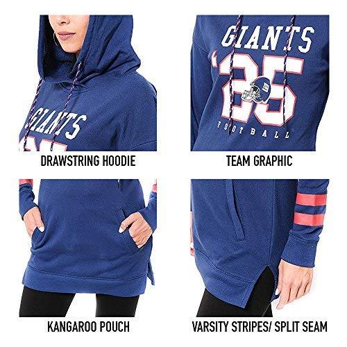 Ultra Game NFL New York Jets Womens Soft French Terry Tunic Hoodie Pullover Sweatshirt|New York Jets - UltraGameShop