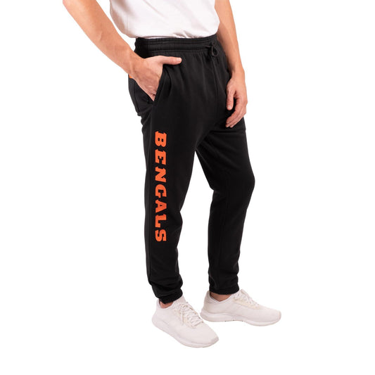 Ultra Game NFL Cincinnati Bengals Mens Active Super Soft Fleece Game Day Jogger Sweatpants|Cincinnati Bengals - UltraGameShop