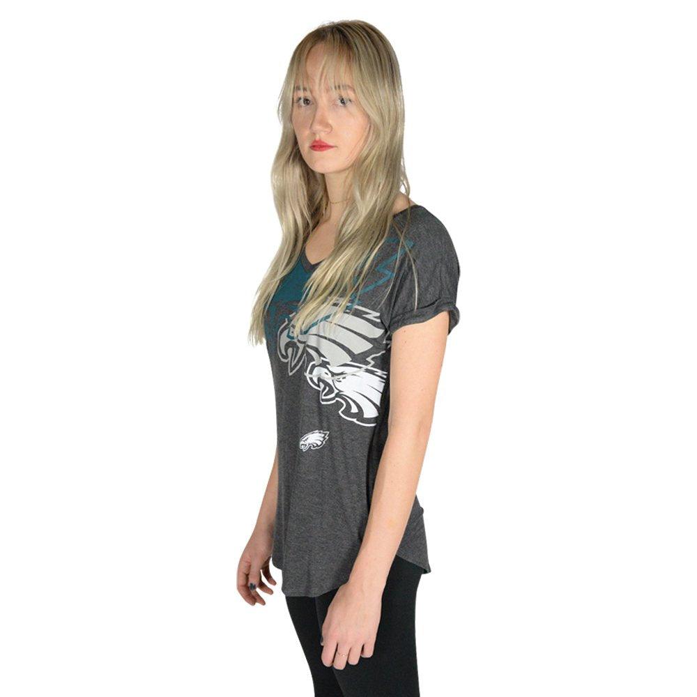 Ultra Game NFL Philadelphia Eagles Womens Vintage Stripe Soft Modal Tee Shirt|Philadelphia Eagles - UltraGameShop