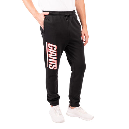 Ultra Game NFL New York Giants Mens Active Super Soft Fleece Game Day Jogger Sweatpants|New York Giants - UltraGameShop