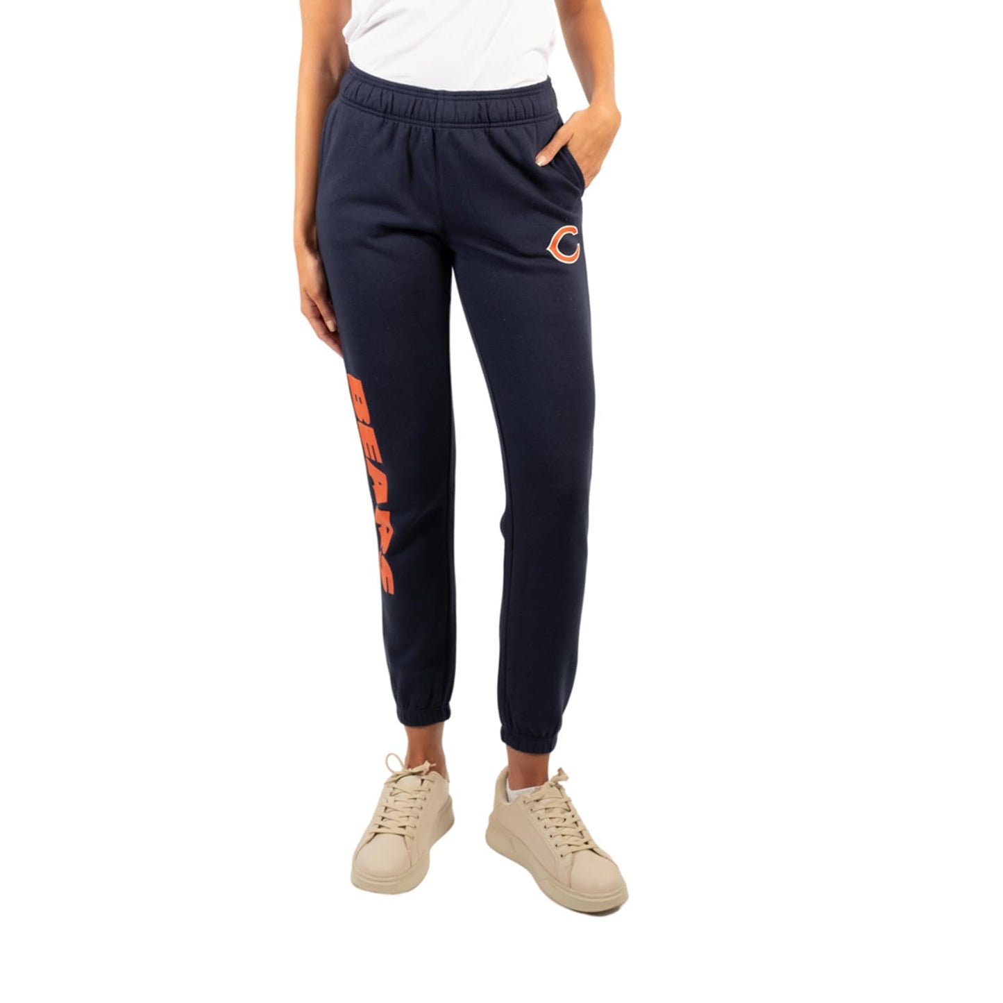 Ultra Game NFL Chicago Bears Womens Super Soft Fleece Jogger Sweatpants|Chicago Bears - UltraGameShop