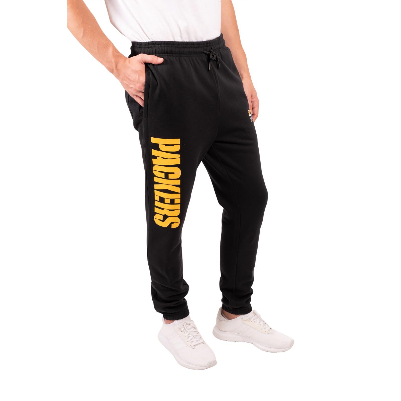 Ultra Game NFL Green Bay Packers Mens Active Super Soft Fleece Game Day Jogger Sweatpants|Green Bay Packers - UltraGameShop