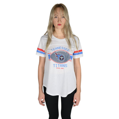 Ultra Game NFL Tennessee Titans Womens Soft Mesh Jersey Varsity Tee Shirt|Tennessee Titans - UltraGameShop