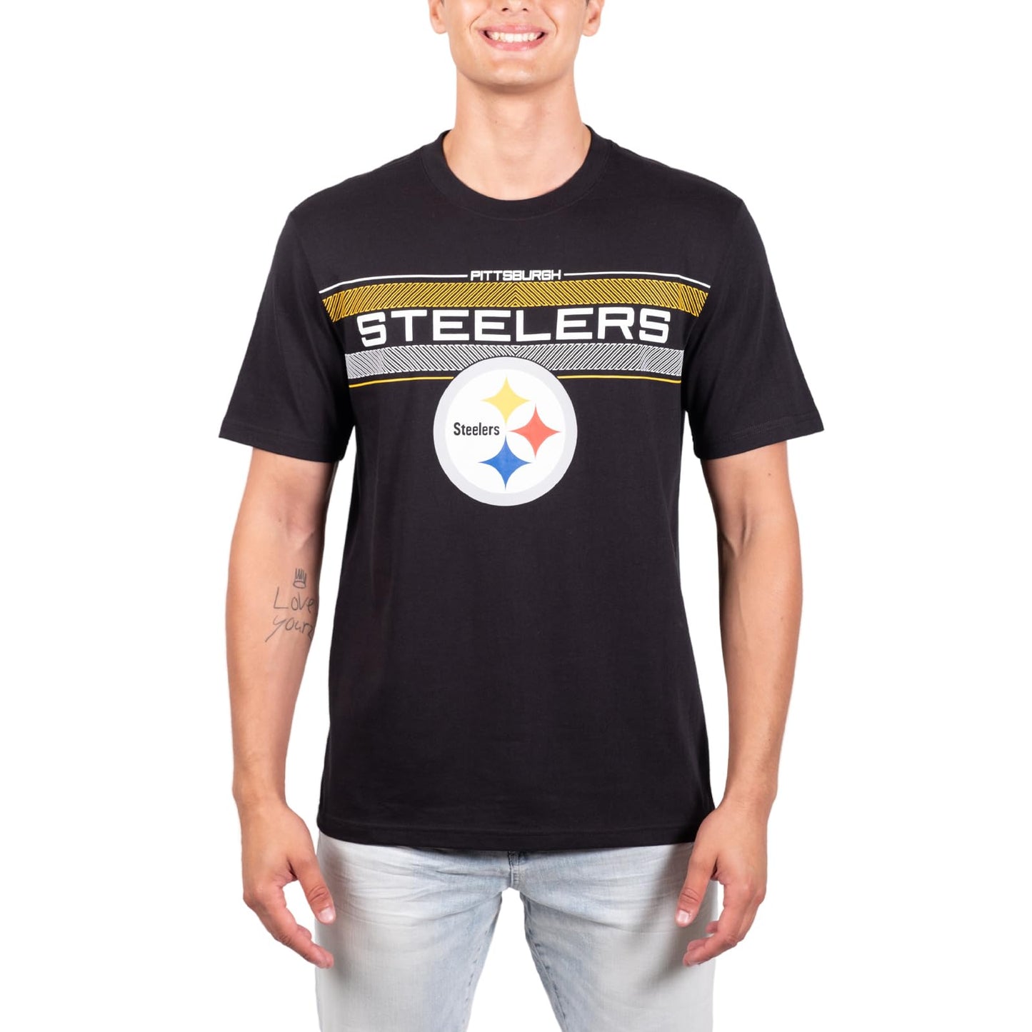 Ultra Game NFL Pittsburgh Steelers Mens Super Soft Ultimate Game Day Crew Neck T-Shirt|Pittsburgh Steelers - UltraGameShop