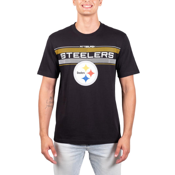 Ultra Game NFL Pittsburgh Steelers Mens Super Soft Ultimate Game Day Crew Neck T-Shirt|Pittsburgh Steelers