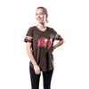 Ultra Game NFL Tampa Bay Buccaneers Womens Soft Mesh Varsity Stripe T-Shirt|Tampa Bay Buccaneers