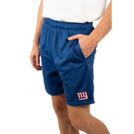 Ultra Game NFL New York Giants Mens 7 Inch Soft Mesh Active Training Shorts|New York Giants