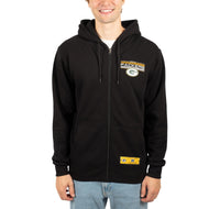 Ultra Game NFL Green Bay Packers Mens Standard Sherpa Full Zip Cozy Fleece Hoodie Sweatshirt Jacket|Green Bay Packers