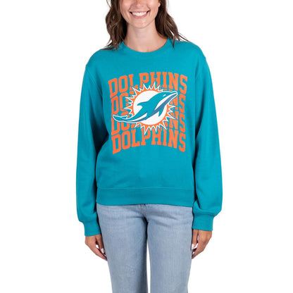 Ultra Game NFL Miami Dolphins Womens Long Sleeve Fleece Sweatshirt|Miami Dolphins - UltraGameShop