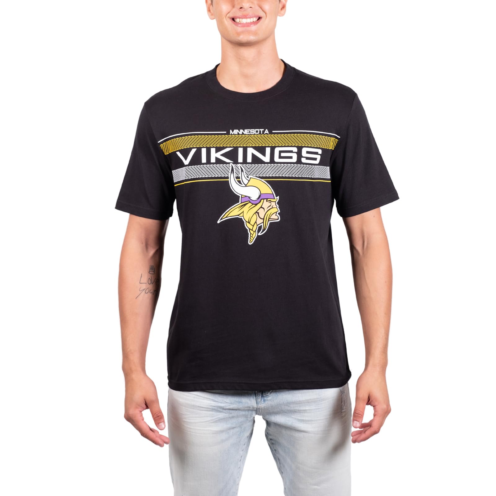 Ultra Game NFL Minnesota Vikings Mens Super Soft Ultimate Game Day Crew Neck T-Shirt|Minnesota Vikings