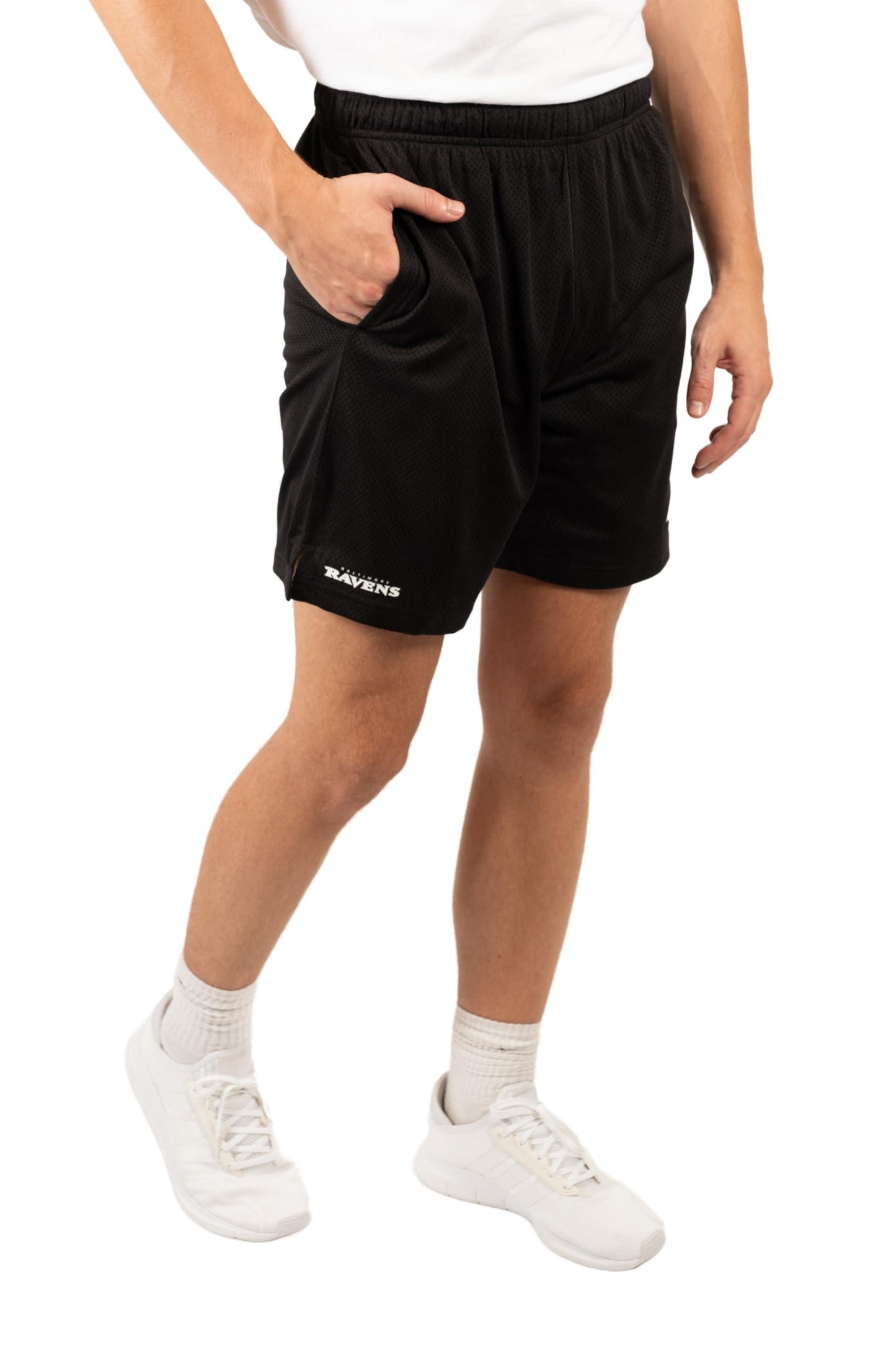 Ultra Game NFL Baltimore Ravens Mens 7 Inch Soft Mesh Active Training Shorts|Baltimore Ravens - UltraGameShop