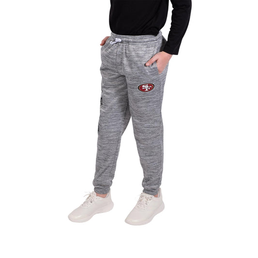 Ultra Game NFL San Francisco 49ers Youth High Performance Moisture Wicking Fleece Jogger Sweatpants|San Francisco 49ers - UltraGameShop