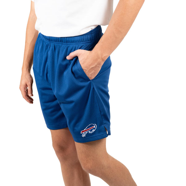 Ultra Game NFL Buffalo Bills Mens 7 Inch Soft Mesh Active Training Shorts|Buffalo Bills