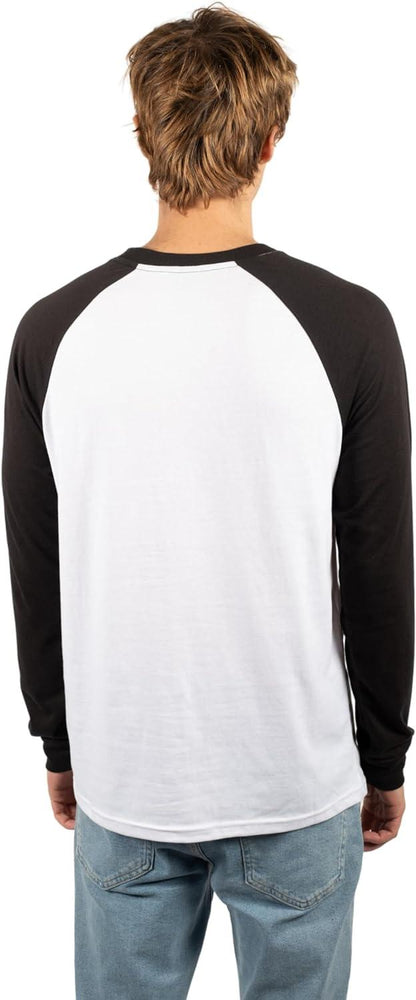 Ultra Game NFL Mens Super Soft Raglan Baseball Long Sleeve T-Shirt| Atlanta Falcons - UltraGameShop