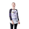 Ultra Game NFL Baltimore Ravens Womens Running Game 3/4 Long Sleeve Tee Shirt|Baltimore Ravens