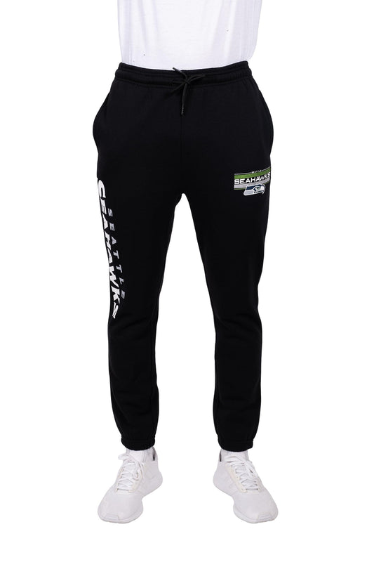 Ultra Game NFL Seattle Seahawks Mens Active Super Soft Fleece Game Day Jogger Sweatpants|Seattle Seahawks - UltraGameShop