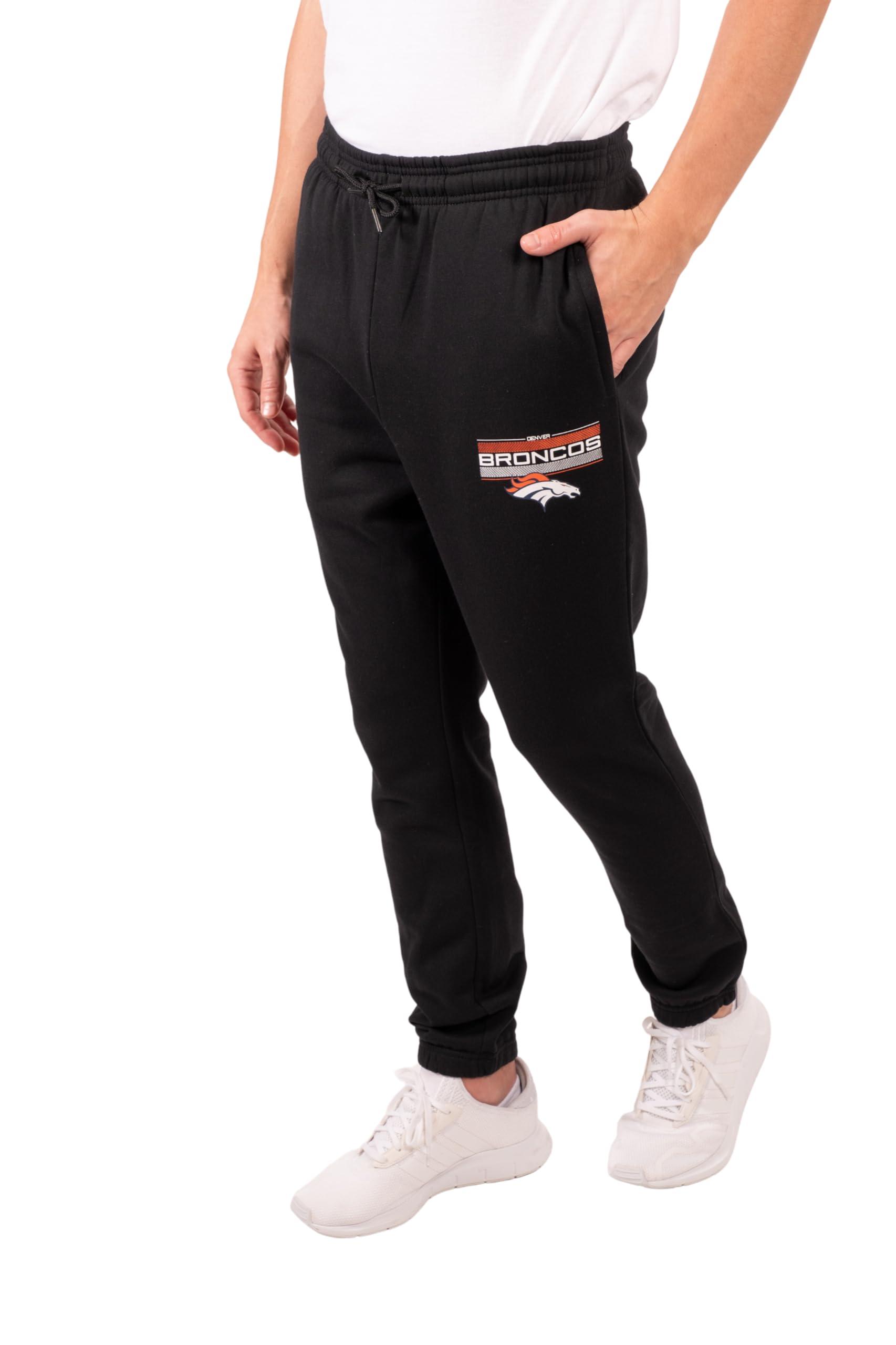 Ultra Game NFL Denver Broncos Mens Active Super Soft Fleece Game Day Jogger Sweatpants|Denver Broncos - UltraGameShop