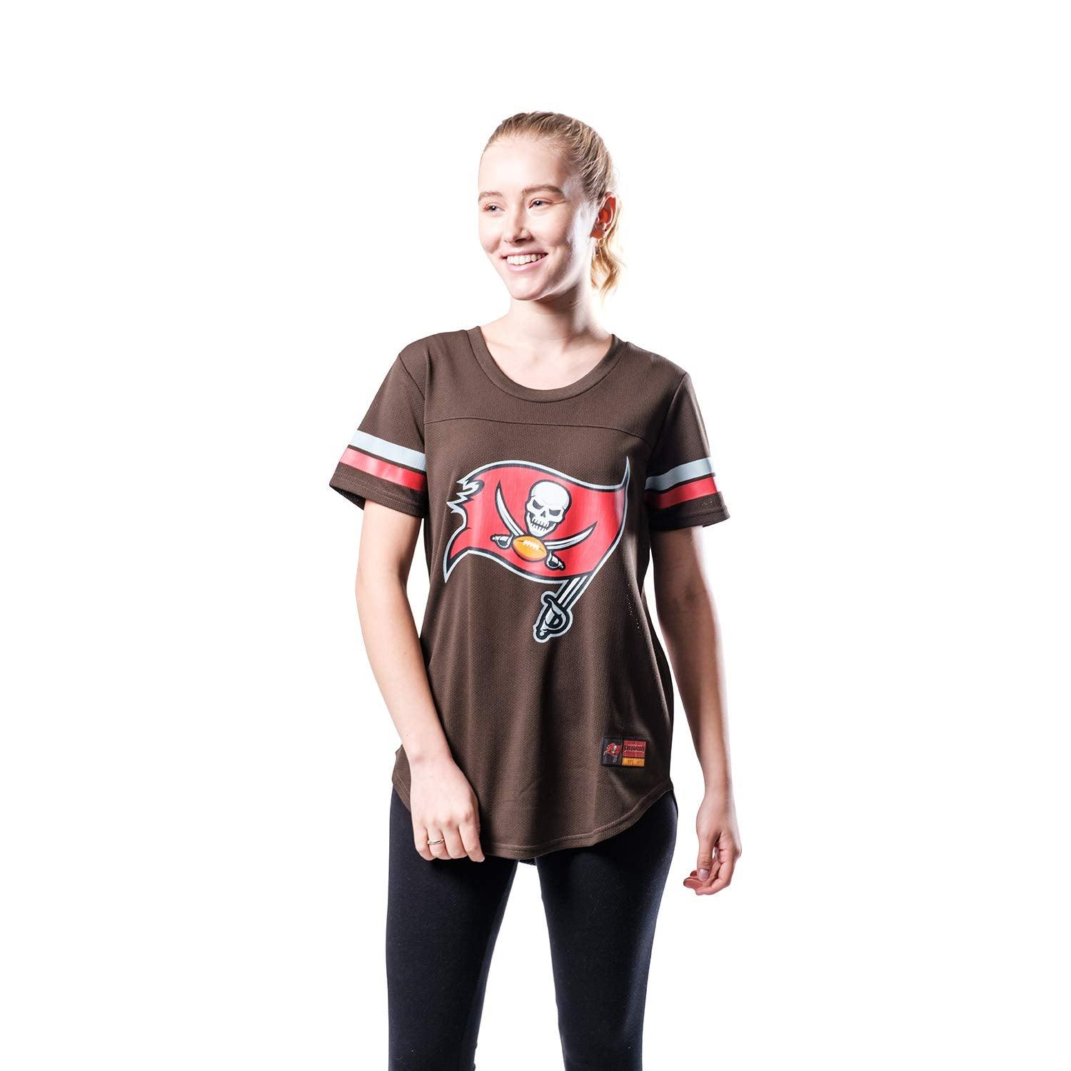 Ultra Game NFL Official Women's Super Soft Mesh Jersey T-Shirt