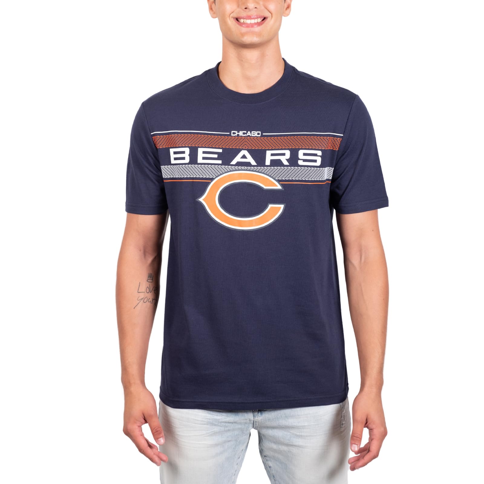 Ultra Game NFL Chicago Bears Mens Super Soft Ultimate Game Day Crew Neck T-Shirt|Chicago Bears - UltraGameShop