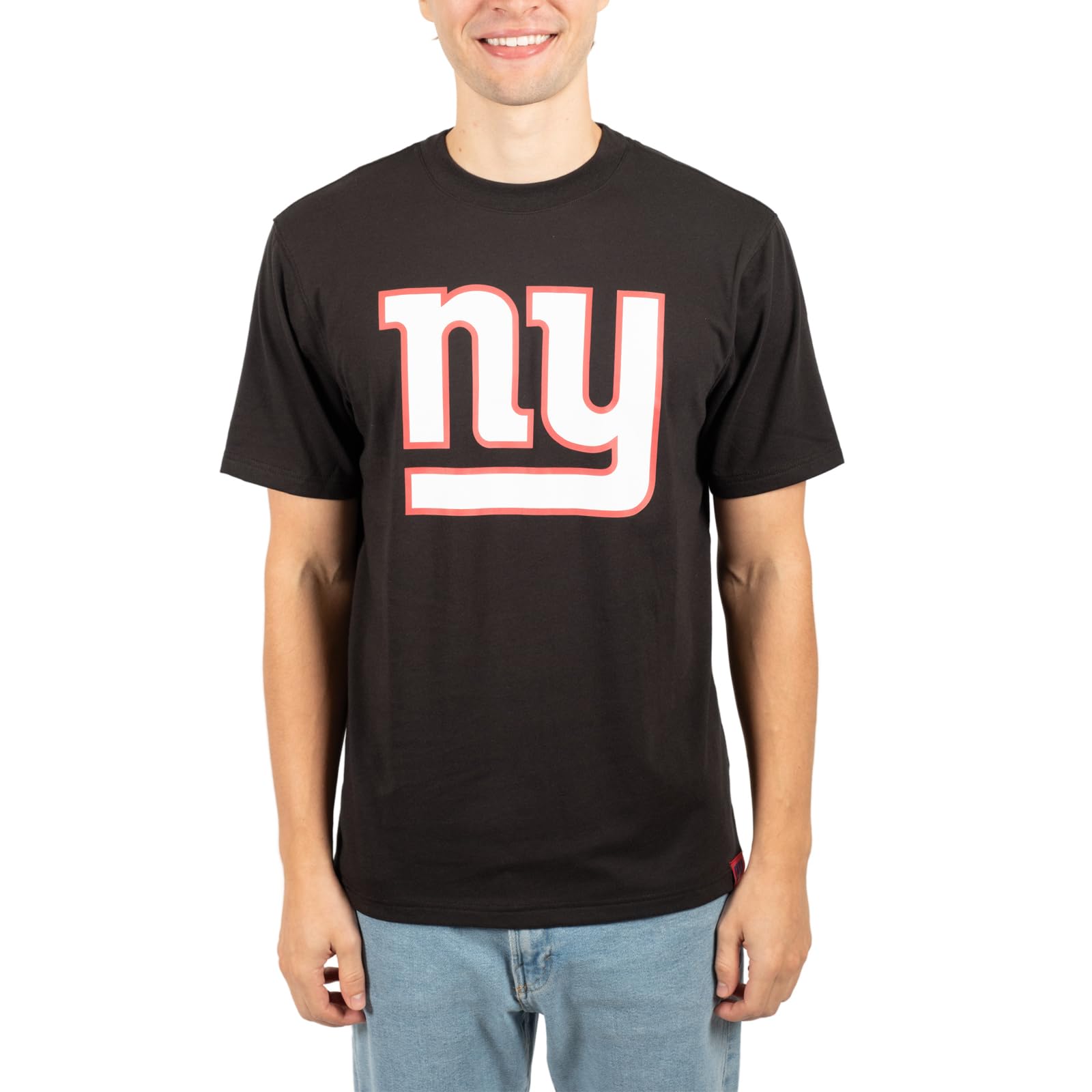 Ultra Game NFL New York Giants Mens Super Soft Ultimate Team Logo T-Shirt|New York Giants