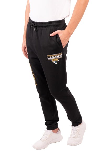 Ultra Game NFL Jacksonville Jaguars Mens Active Super Soft Fleece Game Day Jogger Sweatpants|Jacksonville Jaguars - UltraGameShop