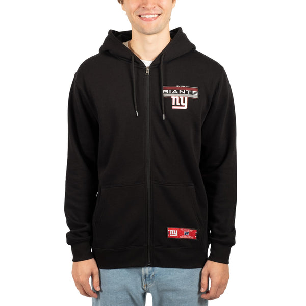 Ultra Game NFL New York Giants Mens Standard Sherpa Full Zip Cozy Fleece Hoodie Sweatshirt Jacket|New York Giants