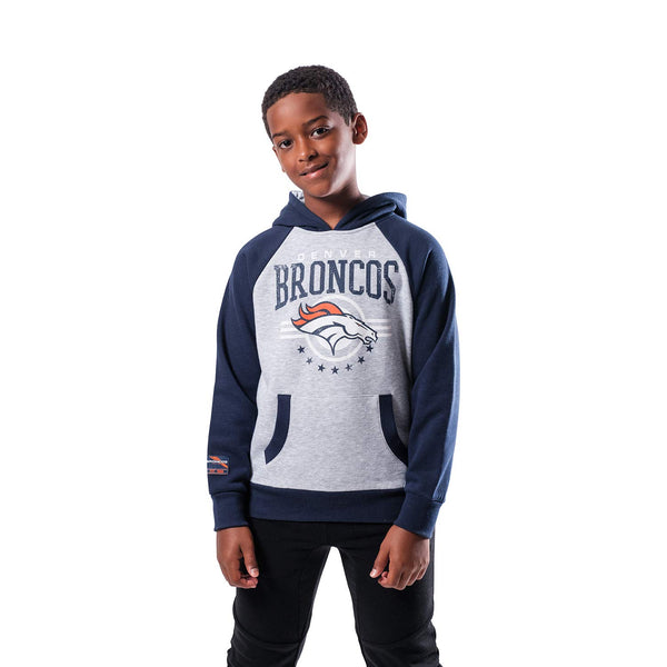 Ultra Game NFL Denver Broncos Youth Standard Fleece Pullover Hoodie University Sweatshirt|Denver Broncos