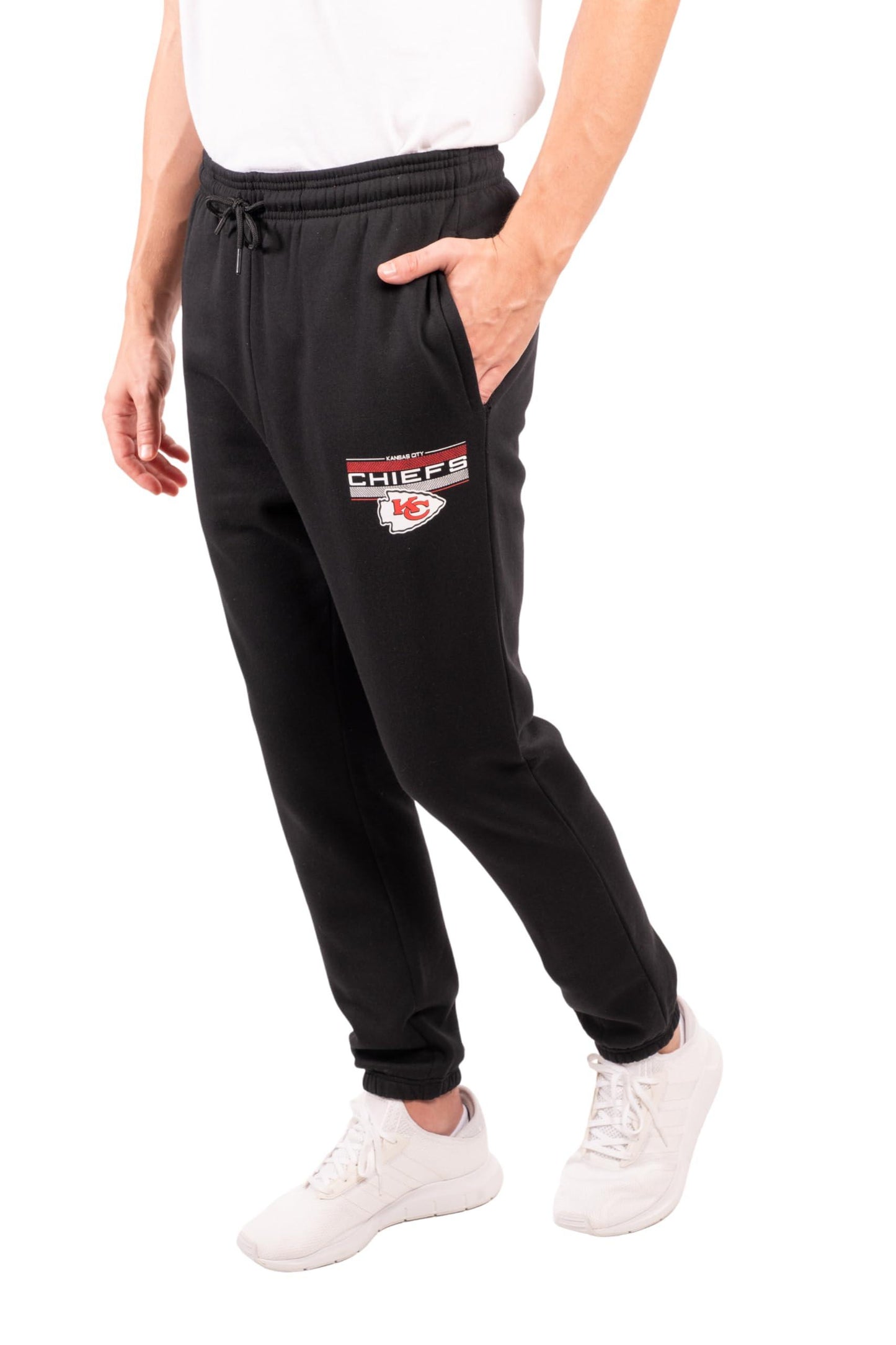 Ultra Game NFL Kansas City Chiefs Mens Active Super Soft Fleece Game Day Jogger Sweatpants|Kansas City Chiefs - UltraGameShop