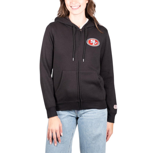 Ultra Game NFL San Francisco 49ers Womens Full Zip Soft Marl Knit Hoodie Sweatshirt Jacket|San Francisco 49ers - UltraGameShop